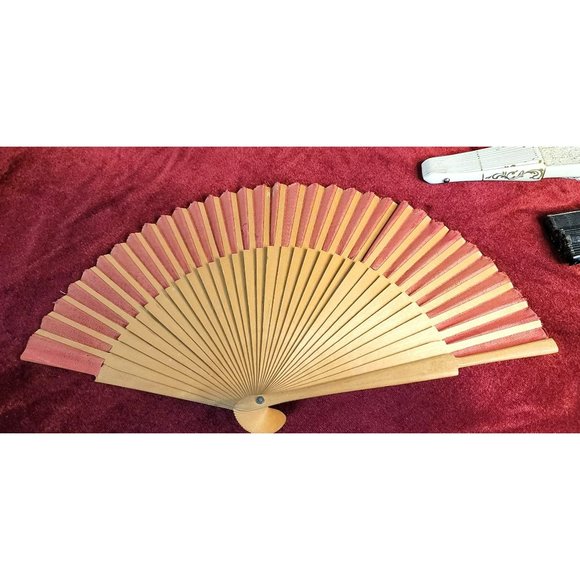 Spanish Hand Fans Lace and Paper, Painted and Decorative Vintage Set of 3 CT336 - Picture 13 of 16